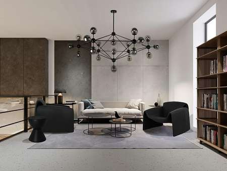 MODESTO stołek TAMBURO czarny - polipropylen (PP612.BLACK) - Modesto Design