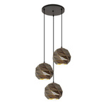 Lampa Wisząca Palermo (PND-2424-3S-GR+GD) - Italux