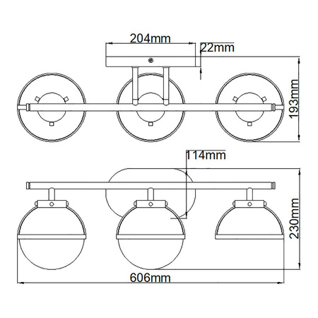 Kinkiet Hollis (HK-HOLLIS3-C-HB-BATH) - Elstead Lighting
