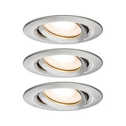 Oprawa wbudowana Nova premium IP65 ruchoma LED 3x7W 230V GU10 51mm Żelazo Szczotkowane (PL92900) - PAULMANN