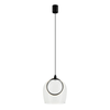 PENDANT LED LIGHT 6W 3000K METAL-SILICON-GLASS,BLACK-CLEAR GLASS (23080 Zambelis) - Zambelis