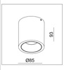 LED lampa COURSE R DIM 1*8,9W
White&Black IP20 CRI80 3000K (03360W/B) - ZARlight