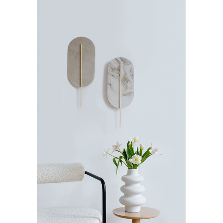 ROKKE STONE beżowa lampa ścienna / kinkiet z ozdobnym detalem (RKS22020) - Ummo