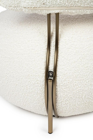 Fotel LOW TEDDY biały - stal (KH1301100130) - King Home