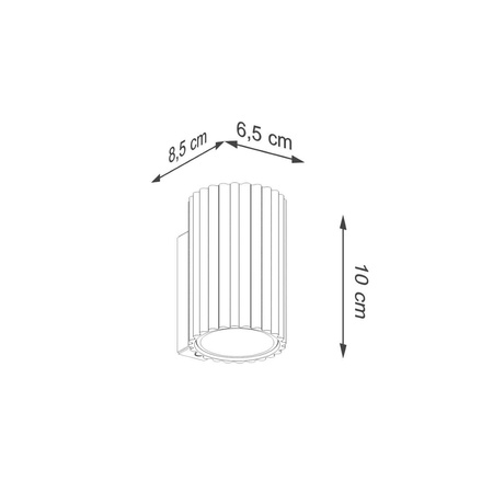 Kinkiet KARBON 10 beżowy (SL.1652) - Sollux Lighting