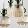 SOPHIA GREEN COGNAC LAMPA WISZĄCA 8XE14 (11151) - TK Lighting