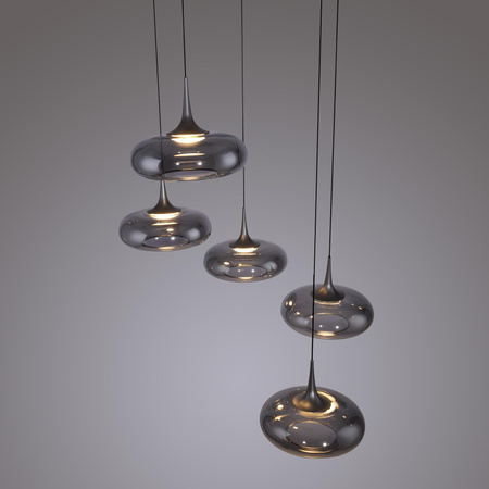 Kaskadowa lampa z płynną regulacją wysokości POSH SZARA (15694-15) - Paul Neuhaus