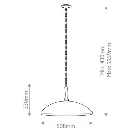 Lampa wisząca Delarosa - 1 źródło światła - Biały, szampański (KL-DELAROSA-P-WH) - Elstead Lighting