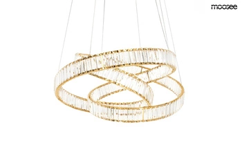 Kryształowa lampa wisząca WAVE 80 złota (MSE1501100538) - Moosee