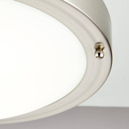 Plafon Portico LED satin Nickel IP44 9W (54675) - Saxby