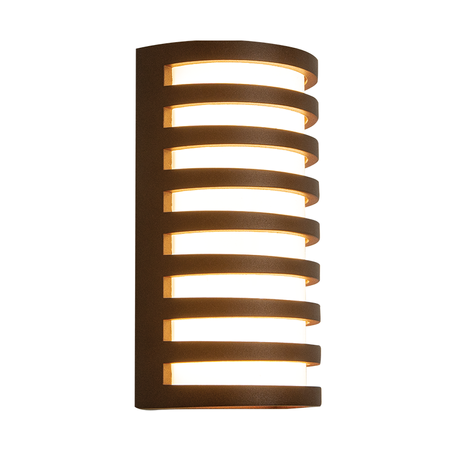 OUTDOOR SCONCE LIGHT LED 10W 3000K ALUMINIUM BROWN (E341 Zambelis) - Zambelis