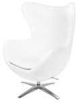 Fotel EGG SZEROKI PU biały (KH1501100116) - King Home