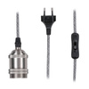 Neordic Eldar lampa industrialna wisząca z włącznikiem max 1x20W E27 Szara/Oksydowany metal 230V (PL79771) - PAULMANN