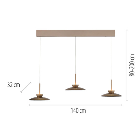 Lampa ze ściemnianiem i płynną regulacją wysokości PURE MOONBRĄZOWY (2193-97) - Paul Neuhaus
