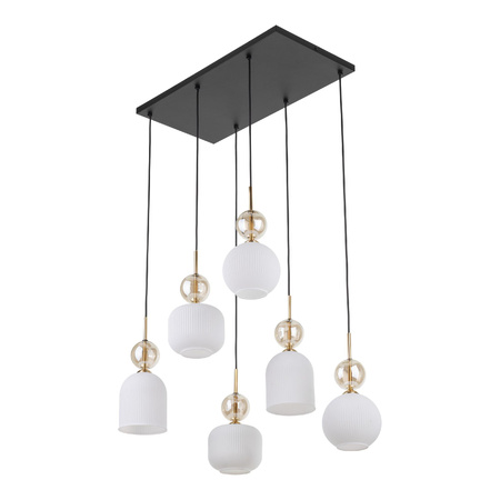 SOPHIA COGNAC WHITE LAMPA WISZĄCA 6XE14 (11594) - TK Lighting