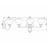 Kinkiet Ainsley (HK-AINSLEY3-BATH) - Elstead Lighting