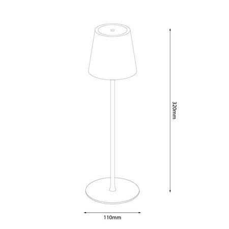 Lampka na stół Toscana IP 44 black 2W (ML1293) - Milagro