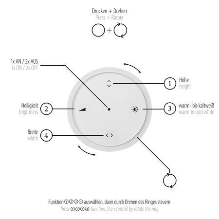 Lampa z płynną regulacją wysokości i szerokości PURE-MOTO-RISE ALUMINIUM (2545-95) - Paul Neuhaus