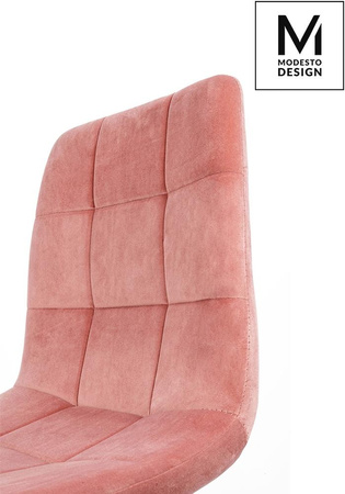 MODESTO krzesło CARLO pudrowy róż - welur, metal (J-06.LIGHT.PINK) - Modesto Design