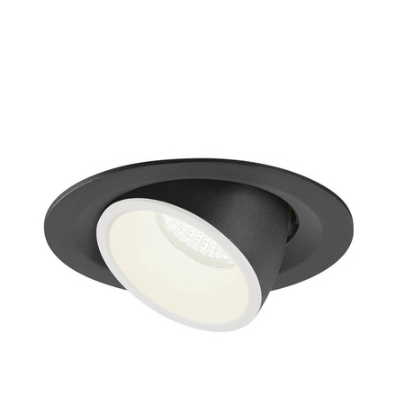 NUMINOS® GIMBLE M, oprawa sufitowa wpuszczana czarna/biała 3000 K 20° (1005940) - SLV