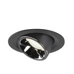 NUMINOS® GIMBLE M, oprawa sufitowa wpuszczana czarna/chromowana 3000 K 20° (1005941) - SLV