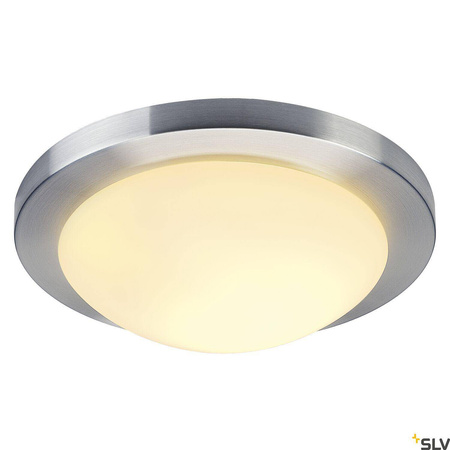 MELAN, lampa sufitowa, A60, okrągła, aluminium szczotkowane, szkło satynowane, maks. 60W (155236) - SLV