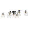 Lampa sufitowa Axel - Czarny/ Stary mosiądz (QN-AXEL7-BK) - Quintiesse
