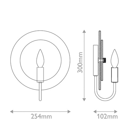 Kinkiet Rene - 1 źródło światła - Przecierany mosiądz (QN-RENE-WB1-DSB) - Quintiesse