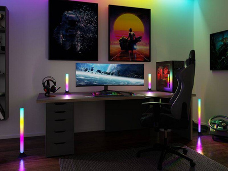 Listwa LED RGB zestaw 2x60cm DYNAMIC RAINBOW RGB z pilotem 2x1W 230 / 5V DC (PL78879) - PAULMANN