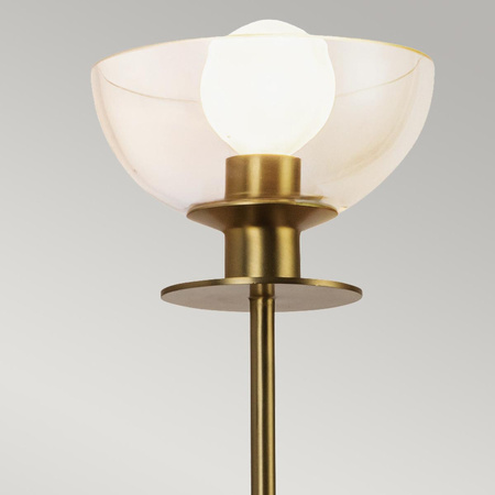 Kinkiet Sylvia - 1 źródło światła - Szczotkowane złoto (ALM-SYLVIA-1WB-BG-CL) - Elstead Lighting