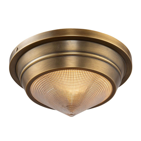 Mały plafon Willard - 1 źródło światła - Vintage mosiądz (QN-WILLARD-F-S-VBS-PG) - Quintiesse