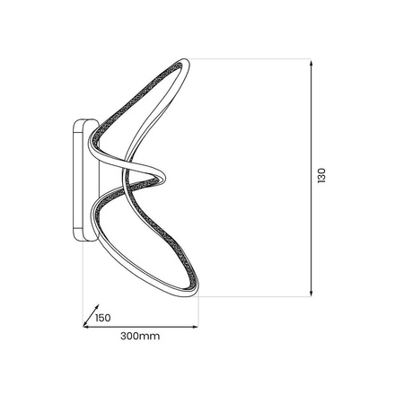 Kinkiet TESORO BLACK 15W LED (ML1052) - Milagro