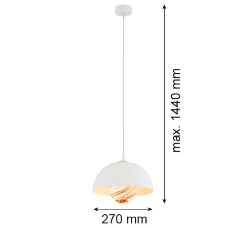 Lampa wisząca 1 pł. PIAVA (8443) - Argon