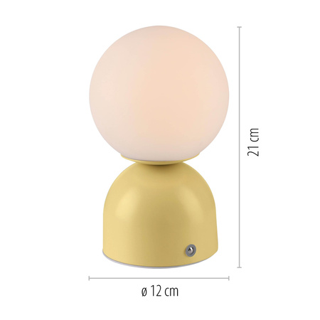 RUDI LAMPA STOŁOWA ŻÓŁTA (19218-81) - Paul Neuhaus