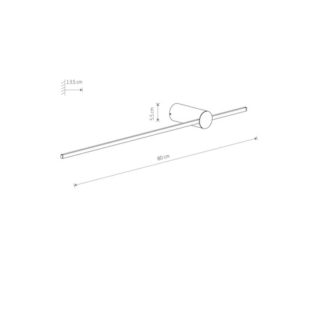 Minimalistyczny biały kinkiet SABER LED M (11591) - Nowodvorski