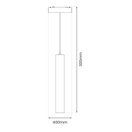 Lampa wisząca na szynie, sterowana aplikacją Slim Magnetic Track Biały pendant 6W LED Tuya CCT (ML2208) - Milagro