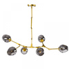 Lampa wisząca MODERN ORCHID-6 złoto szara 130 cm (ST-1232-6-GOLD) - Step into Design