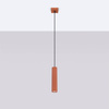 Lampa wisząca KARBON 1 ochra czerwona (SL.1630) - Sollux Lighting