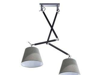 Lampa wisząca ZYTA 2 S PENDANT stelaż czarny | black  AZ 1846 + AZ 2601 klosz grey | szary - średnica 26 - Azzardo - żyrandol