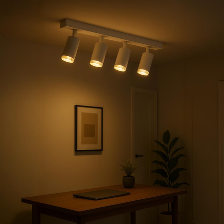 Oprawa Mica Spot Biały + Chrom 4xGU10 (ML2101) - Milagro