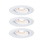 Oprawa wbudowana Nova mini Coin okrągła ruchoma LED 3x4W 310lm Biały Mat/Aluminium (PL94293) - PAULMANN