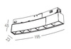 GRILLE LAMP8W 3000K BLACK DIMMABLE (22104 Zambelis) - Zambelis