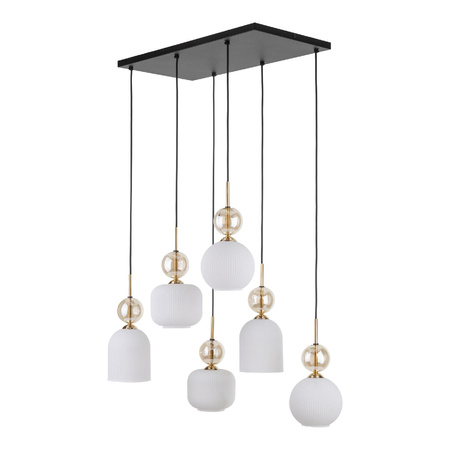 SOPHIA COGNAC WHITE LAMPA WISZĄCA 6XE14 (11594) - TK Lighting