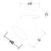 Kendal oprawa natynkowa biała z regulacją kąta świecenia (LP-6331/1SM WH movable) - Light Prestige