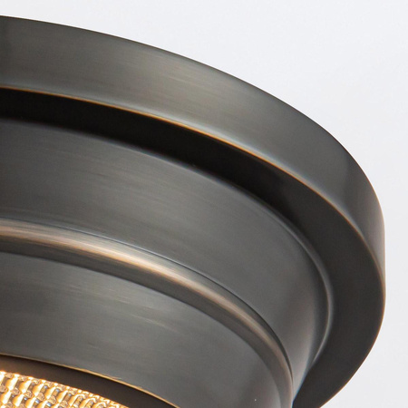 Mały plafon Willard - 1 źródło światła - Miejski brąz (QN-WILLARD-F-S-UBZ-PG) - Quintiesse