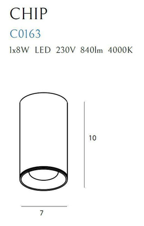 Lampa sufitowa CHIP 4000K (C0163) - Maxlight