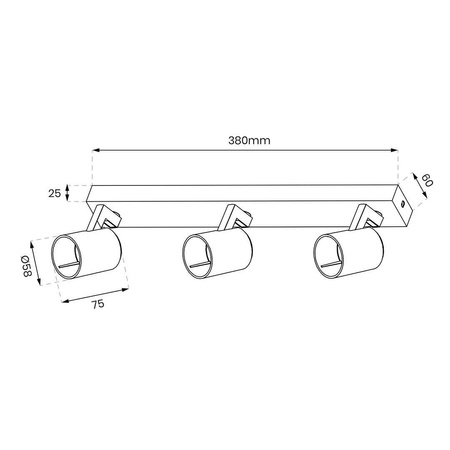 Oprawa Volf Spot Złoty 3xGU10 (ML0683) - Milagro