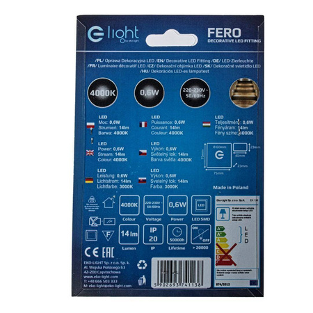 FERO Barwa Neutralna 4000K (EKS1138) - Eko-Light