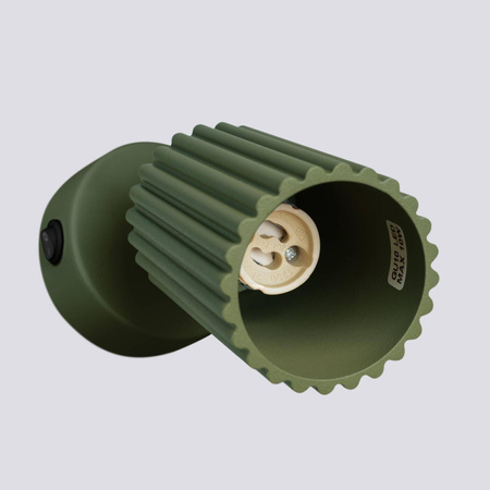 Kinkiet KARBON zielony oliwkowy z włącznikiem (SL.1617) - Sollux Lighting