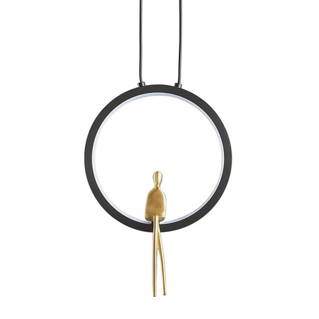 Lampa wisząca AMICI led czarno złota 27 cm (ST-D7774 black) - Step into Design